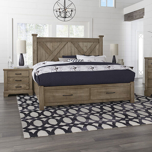 Cool Rustic Panel Bed With Storage