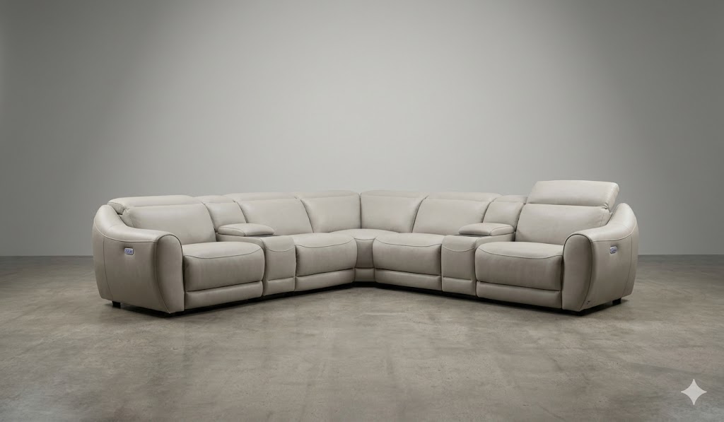 Bone Power Leather Sectional