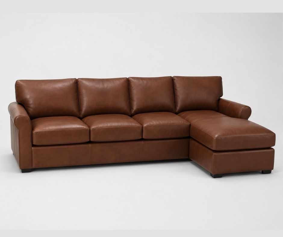 Versailles Leather Sofa Chaise